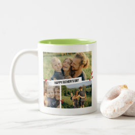 Fars dag Anpassningsbar Family Photo Collage Kärle Två-Tonad Mugg