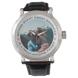 Fars dag Anpassningsbar Photo Hearts Armbandsur