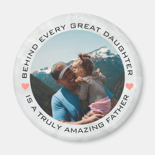 Fars dag Anpassningsbar Photo Hearts Magnet