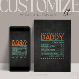 Fars dag % Anpassningsbar vikbar gratulationskort Kort