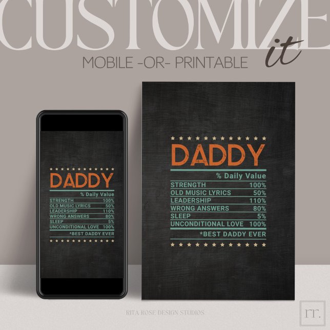 Fars dag % Anpassningsbar vikbar gratulationskort Kort (Skapare uppladdad)