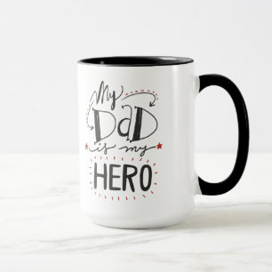 Fars dag - "är min pappa min hjälte ", mugg