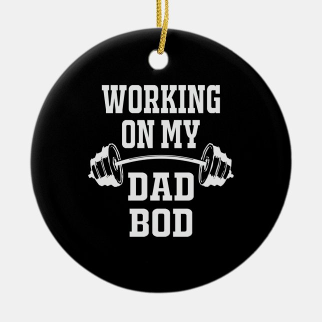 Fars dag | Arbeta vid min Pappa-bod Julgransprydnad Keramik (Framsidan)