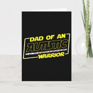 Fars dag Autism Warrior Medvetenhet Pappa För Män Kort