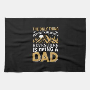 Fars dag Äventyr är ett Pappa Kökshandduk