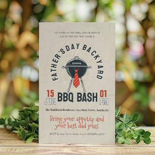 Fars dag Backyard BBQ Bash Party Inbjudningar