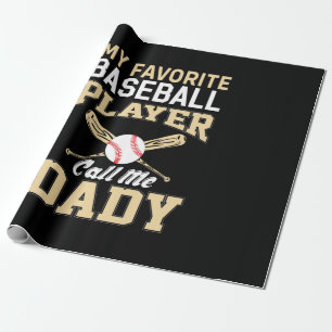 Fars dag Baseball Player Ring mig Pappa Presentpapper