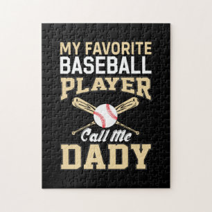 Fars dag Baseball Player Ring mig Pappa Pussel