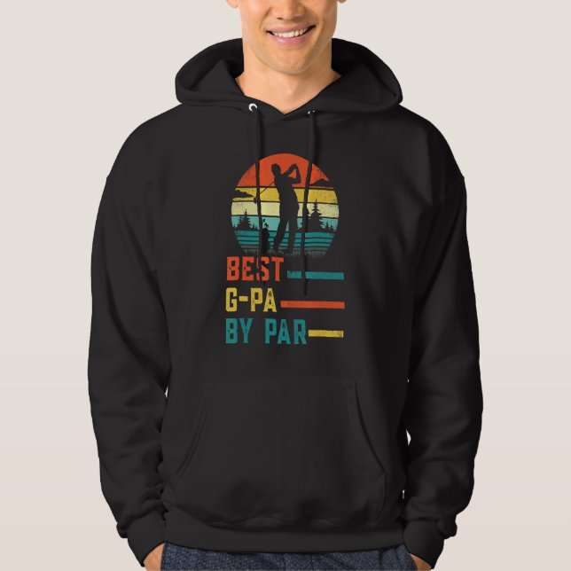 Fars dag bästa G Pa per pärongolf för Pappa-morfar Hoodie (Framsida)