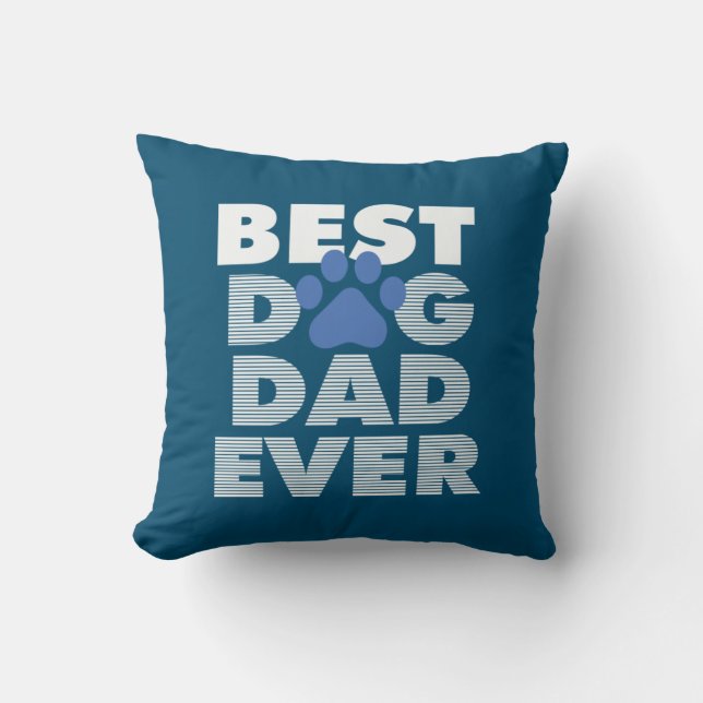 Fars dag Bästa Hund Pappa någonsin Kudde (Framsida)