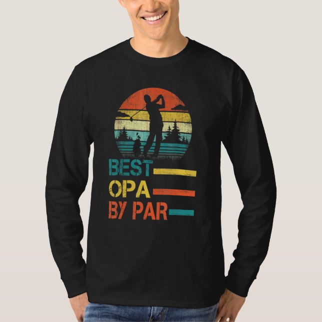 Fars dag bästa OPA per pärongolf för Pappa morfar T Shirt (Framsida)