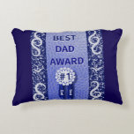 Fars dag bästa Pappa-accentfyllning Prydnadskudde<br><div class="desc">Fars dag accentkudde. Bästa pappa-utmärkelsen med menyfliksområdet och nummer 1. Royalet blått för Fars dag eller Birthday!</div>
