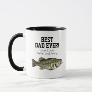 Fars dag bästa Pappa Bass Fiske efter Namn Mugg