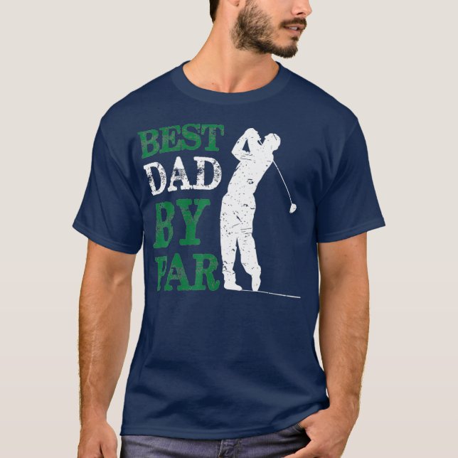 Fars dag Bästa Pappa efter Par Golf T Shirt (Framsida)
