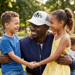 Fars dag - Bästa pappa - Familjesilhuetter Keps