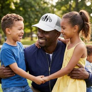 Fars dag - Bästa pappa - Familjesilhuetter Keps