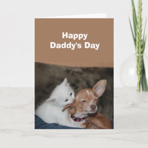 Fars dag Bästa pappa från husdjur Holiday-kort Kort