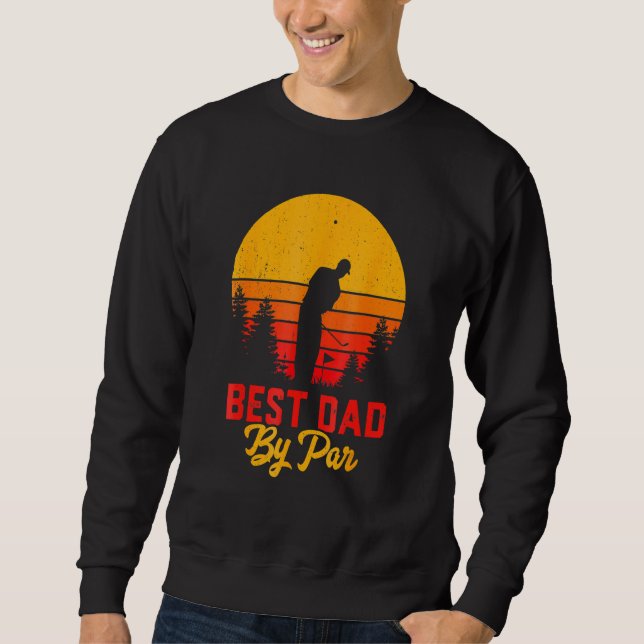 Fars dag  Bästa Pappa Genom Par Golf Lång Ärmad Tröja (Framsida)