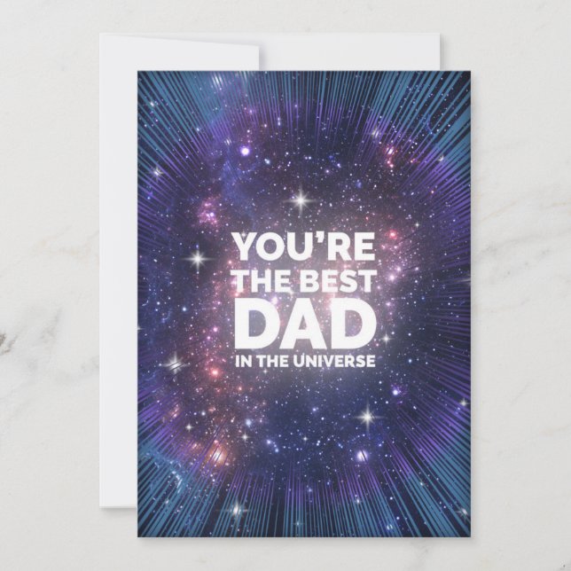Fars dag bästa pappa i universum kort (Framsida)