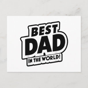 Fars dag bästa pappa i världen helg vykort