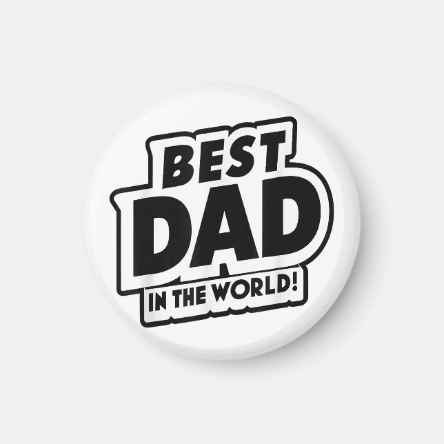 Fars dag bästa pappa i världen magnet (Framsidan)