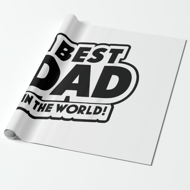 Fars dag Bästa pappa i världen Presentpapper (Utrullad)