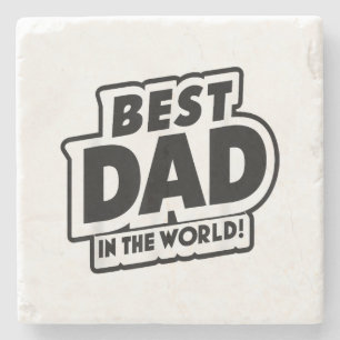 Fars dag bästa pappa i världen stenunderlägg