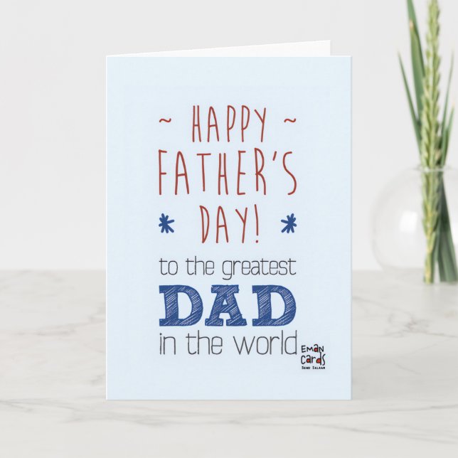 Fars dag - Bästa pappa Kort (Framsida)