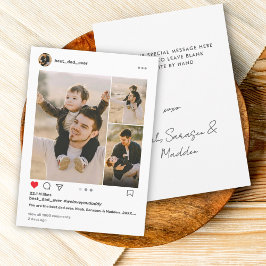 Fars dag Bästa pappa någonsin 3 Foto Instagram-inl Julkort