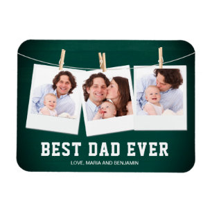 Fars dag Bästa Pappa någonsin 3-fotosamling Magnet