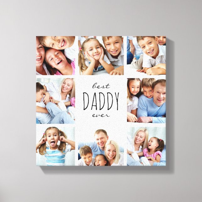 FARS DAG bästa pappa någonsin, 8 familjefotografie Canvastryck (Framsida)