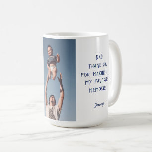 Fars dag BÄSTA PAPPA NÅGONSIN Anpassad fotomall Kaffemugg