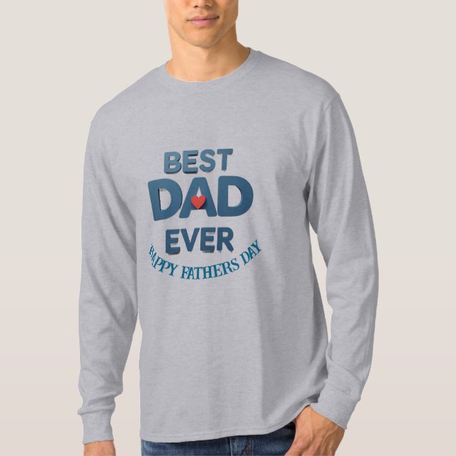 Fars dag | Bästa Pappa någonsin Anpassningsbar Red T Shirt (Framsida)