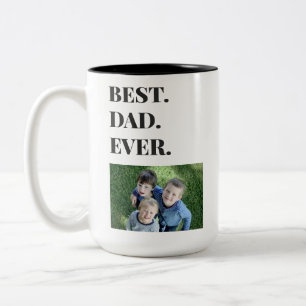Fars dag bästa Pappa någonsin barnfoto Två-Tonad Mugg