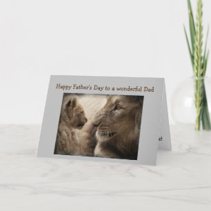 Fars dag bästa Pappa någonsin Lejonare kattdjursko Kort
