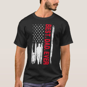 Fars dag Bästa Pappa någonsin med USA:s Flagga M T Shirt