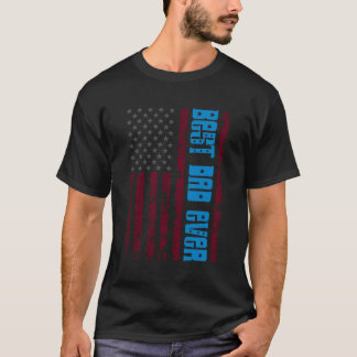 Fars dag Bästa Pappa någonsin med USA:s Flagga T Shirt