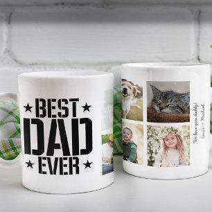 Fars dag Bästa Pappa någonsin sex foto och text, s Kaffemugg