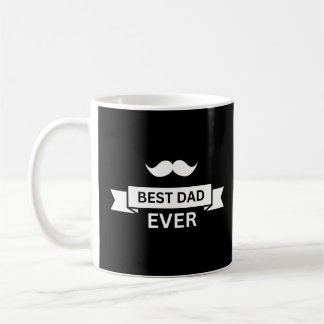 Fars dag BÄSTA PAPPA NÅGONSIN Typo med Moustache Kaffemugg
