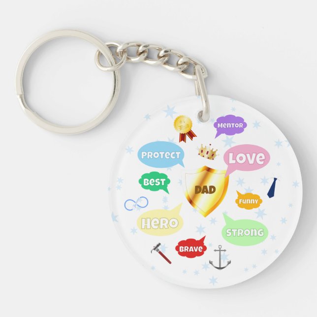 Fars dag bästa Pappa Ord molnen Kung Krona Kärlek (Framsidan)