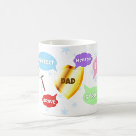 Fars dag bästa Pappa Ord molnen Kung Krona Kärlek Kaffemugg