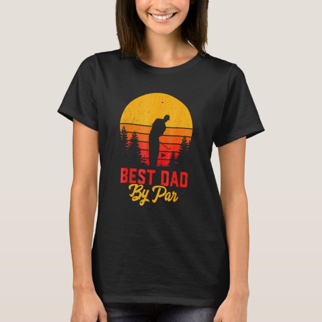 Fars dag  Bästa pappa på Par Golf T Shirt (Framsida)