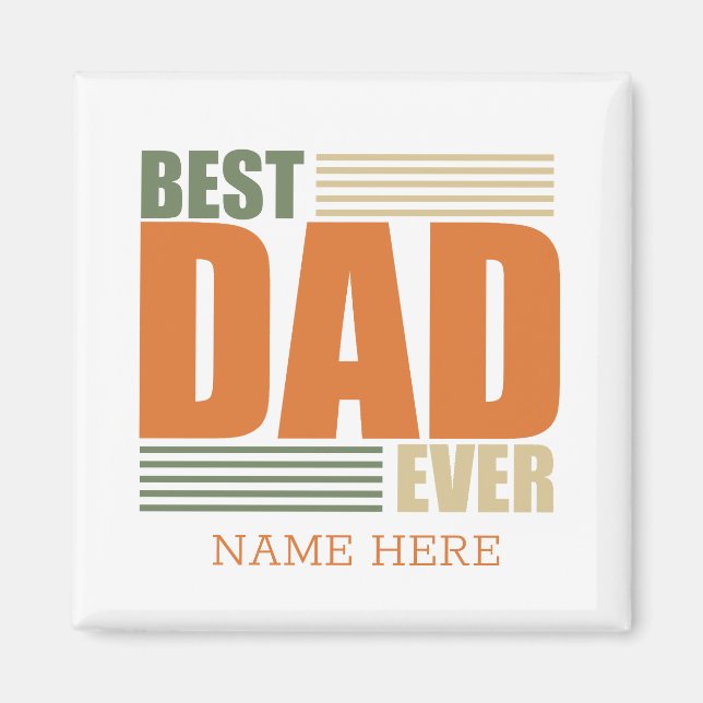 fars dag bästa pappa personliga gåvpresentidéer  magnet (Framsidan)