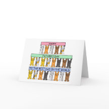 Fars dag, bästa Pappa-Tecknaden, katter