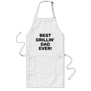 Fars dag BBQ Apron Best Grillin'Pappa Alltid Cook Långt Förkläde