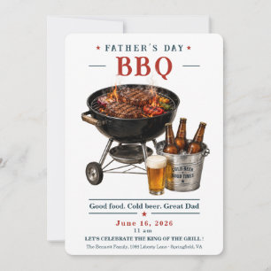 Fars dag BBQ Grill och ölinbjudan Inbjudningar