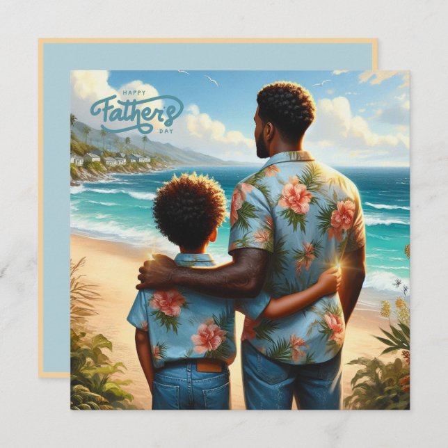 Fars dag Beach Bond Ethnic Far & Son (Fram/baksida)