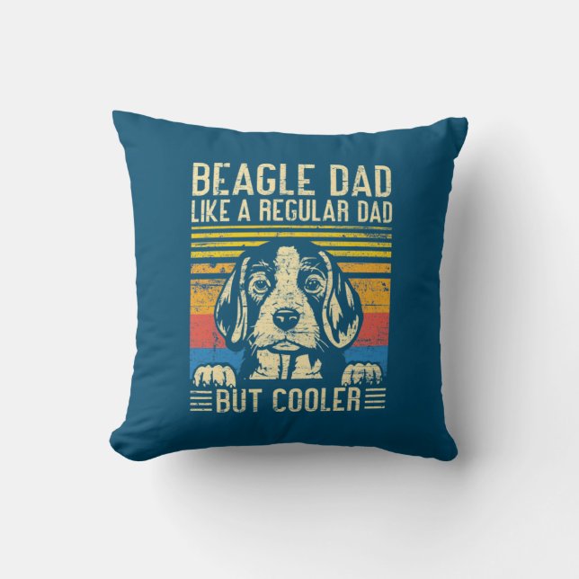 Fars dag | Beagle Hund Pappa Kudde (Framsida)