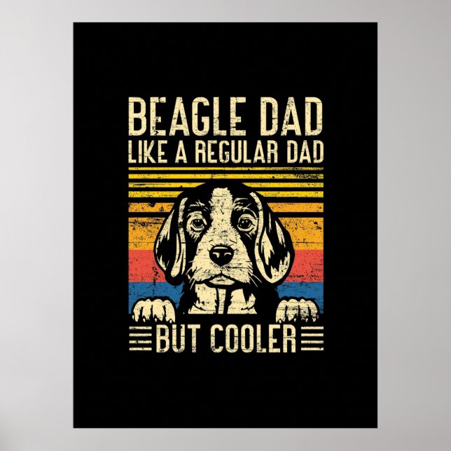 Fars dag | Beagle Hund Pappa Poster (Framsidan)