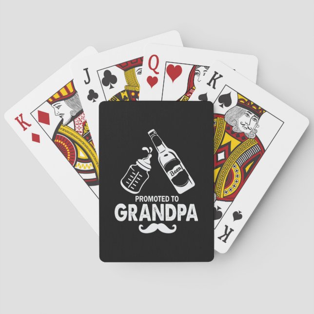 Fars dag befordrad till farfar casinokort (Baksidan)